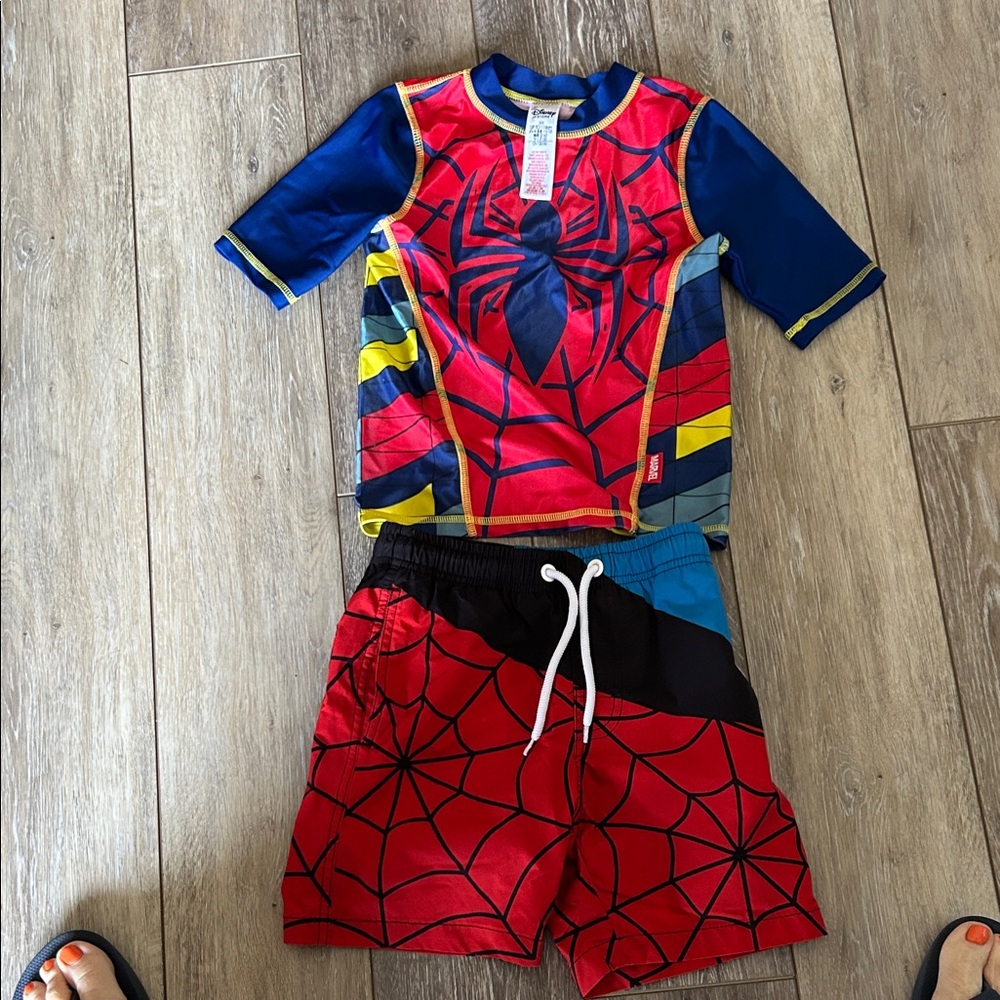 Spider-Man Rash Guard and Swim Shorts Set
